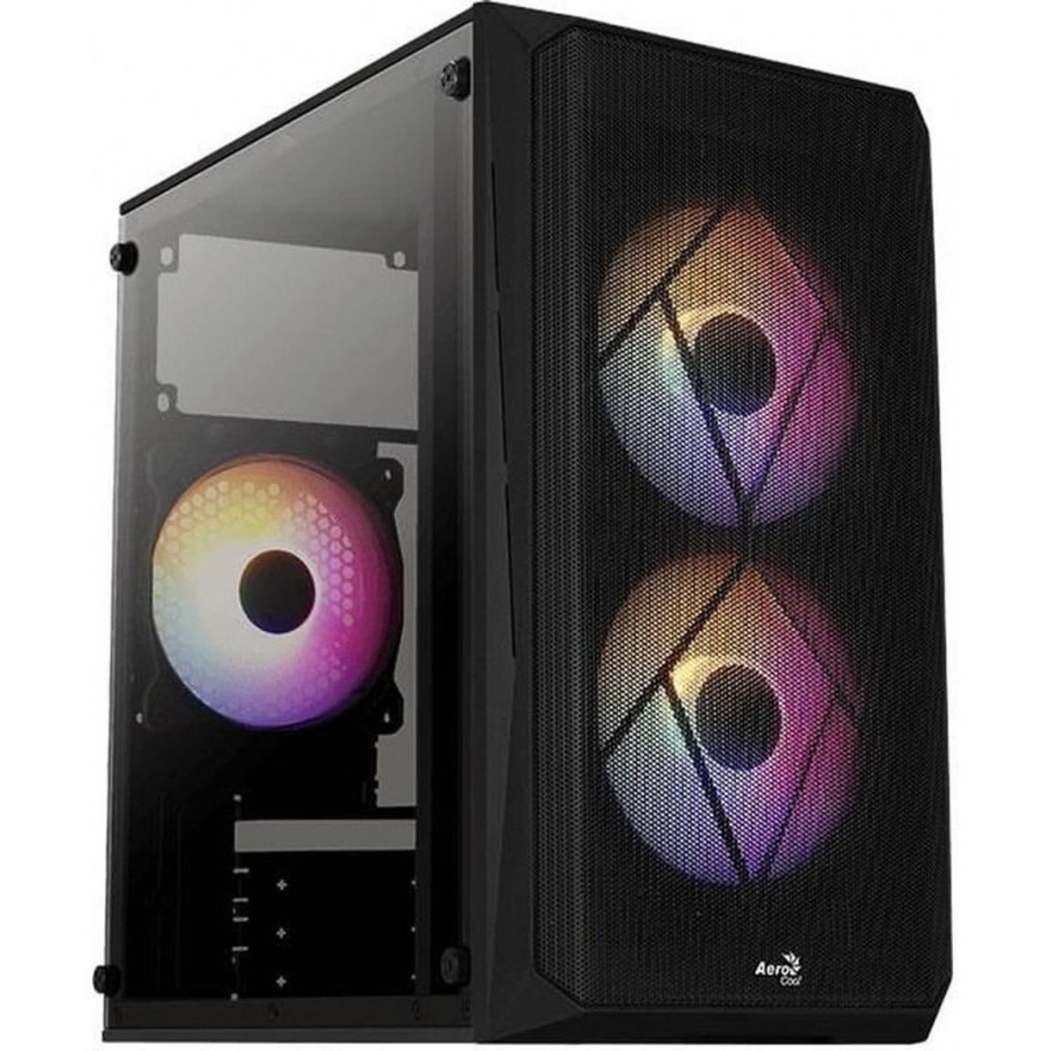 Carcasa Aerocool CS-107 V2, Mini Tower, Plexiglass (Negru) fotografia produsului