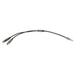 Cablu adaptor stereo KOM0907, jack 3.5 mm, 20 cm, Negru fotografia produsului