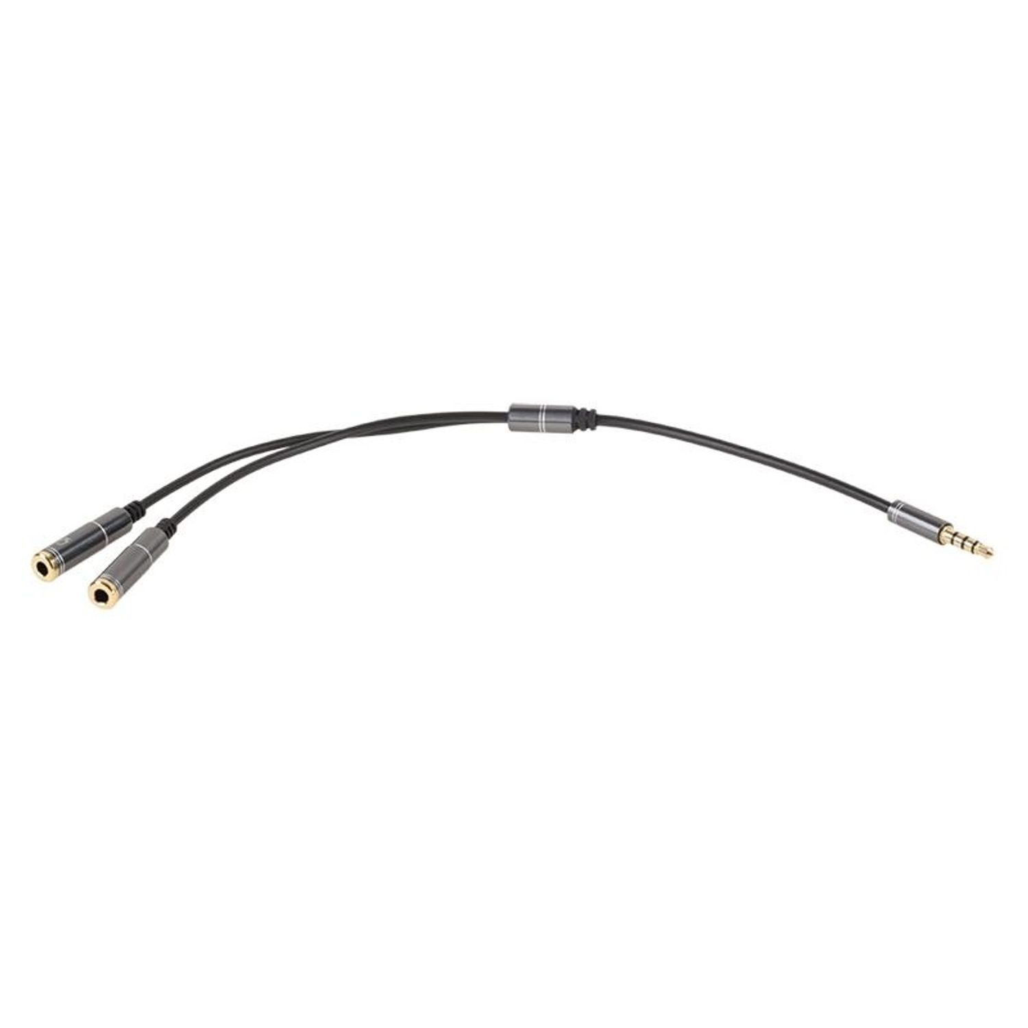 Cablu adaptor stereo KOM0907, jack 3.5 mm, 20 cm, Negru fotografia produsului