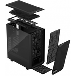 Carcasa Fractal Design Meshify 2 Compact Light TG Black, Middle Tower, Tempered Glass (Negru) fotografia produsului View 10 S