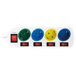 Prelungitor LogiLink LPS257, 4 prize, 1.5 m (Multicolor) fotografia produsului View 2 S
