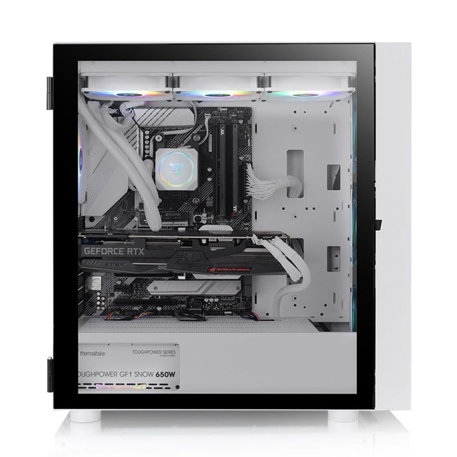 Carcasa Thermaltake H570 TG ARGB Snow, Mid Tower (Alb) fotografia produsului View 4 L