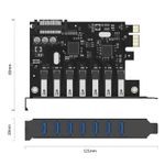 Adaptor Orico PVU3-7U, PCI-Express - 7 x USB 3.0 fotografia produsului View 3 S