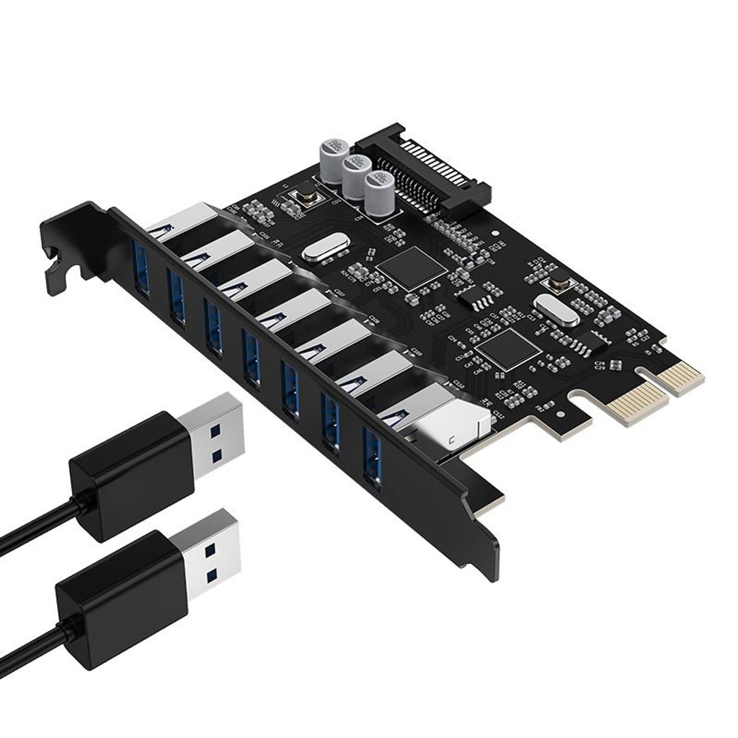 Adaptor Orico PVU3-7U, PCI-Express - 7 x USB 3.0 fotografia produsului View 4 L