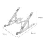 Stand laptop din plastic Orico PFB-A24, pliabil, Alb fotografia produsului View 4 S