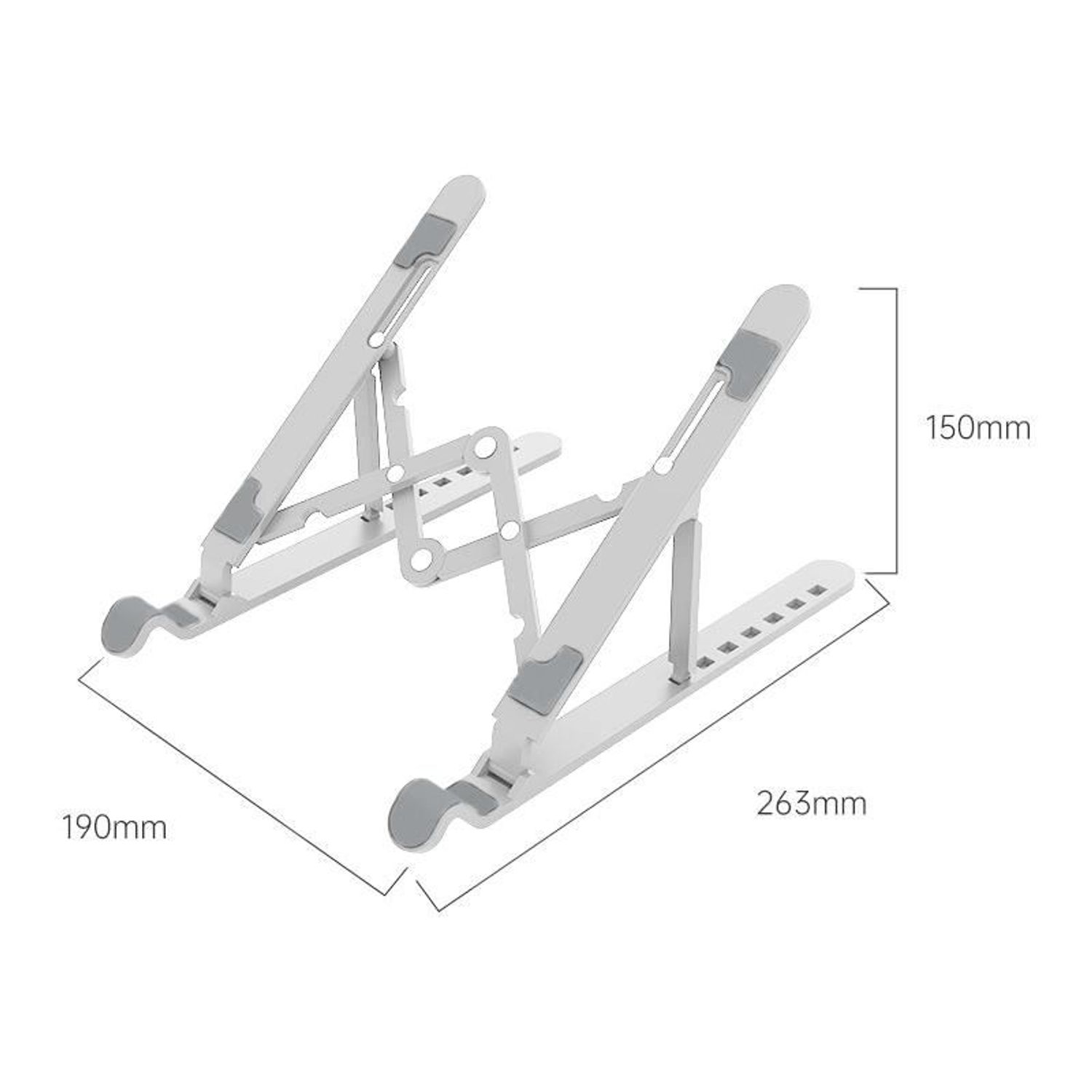 Stand laptop din plastic Orico PFB-A24, pliabil, Alb fotografia produsului View 4 L