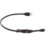 Cablu de date Tylt Duo, Lightning/MicroUSB, 0.3m (Negru) fotografia produsului View 2 S