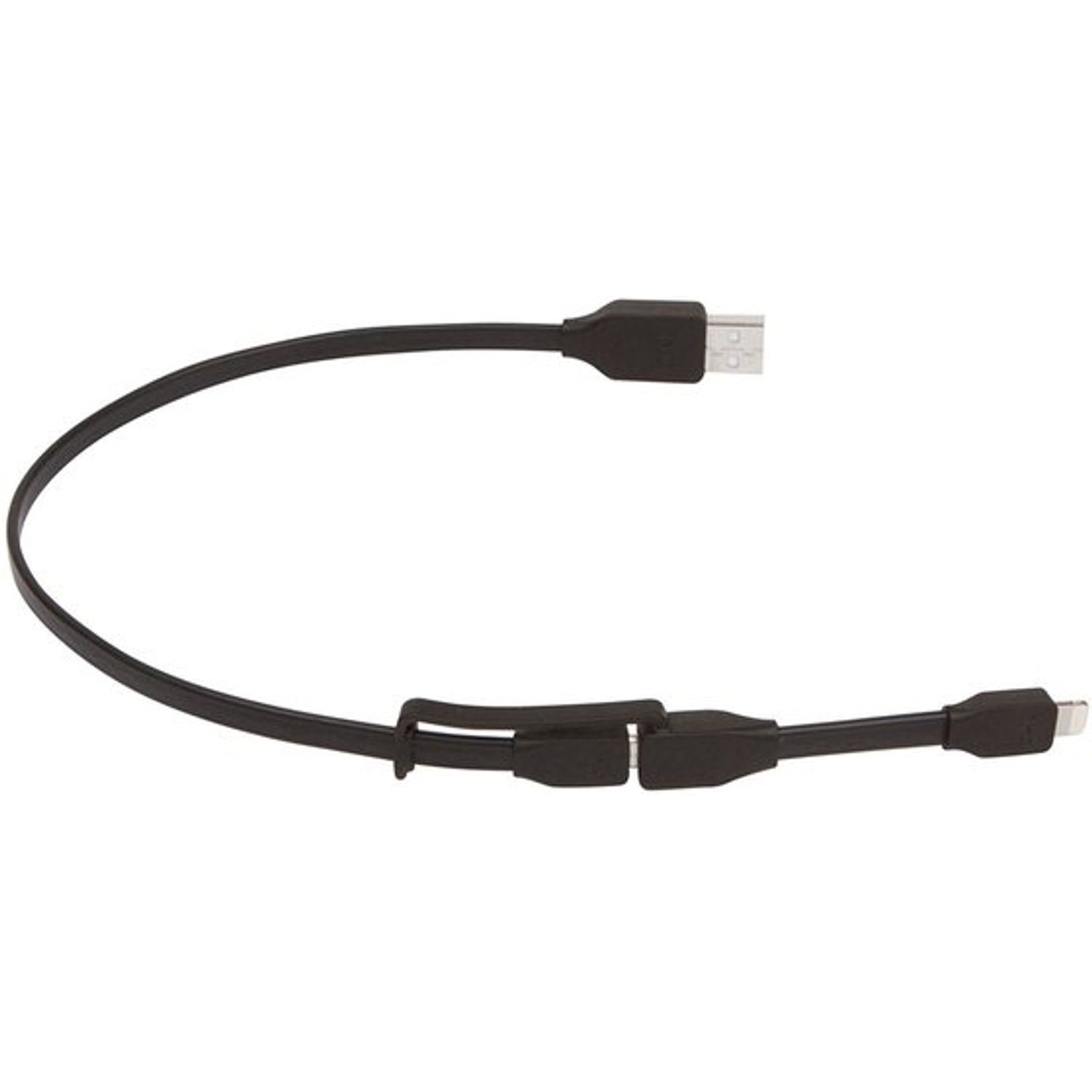 Cablu de date Tylt Duo, Lightning/MicroUSB, 0.3m (Negru) fotografia produsului View 2 L
