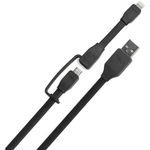 Cablu de date Tylt Duo, Lightning/MicroUSB, 0.3m (Negru) fotografia produsului
