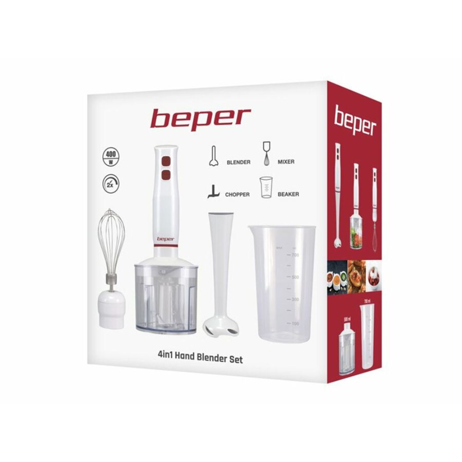 Beper P102FRU200 Set blender de mana 4 in 1 fotografia produsului View 3 L