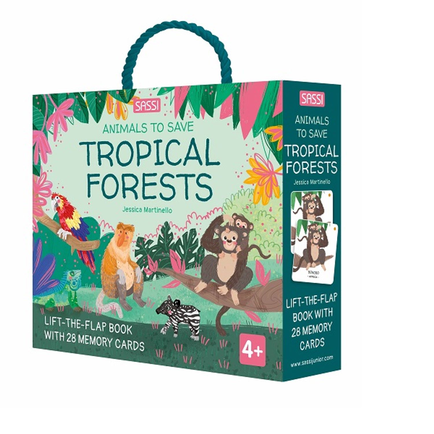 Set Carte si 28 de carduri -  Padurea Tropicala, Sassi fotografia produsului