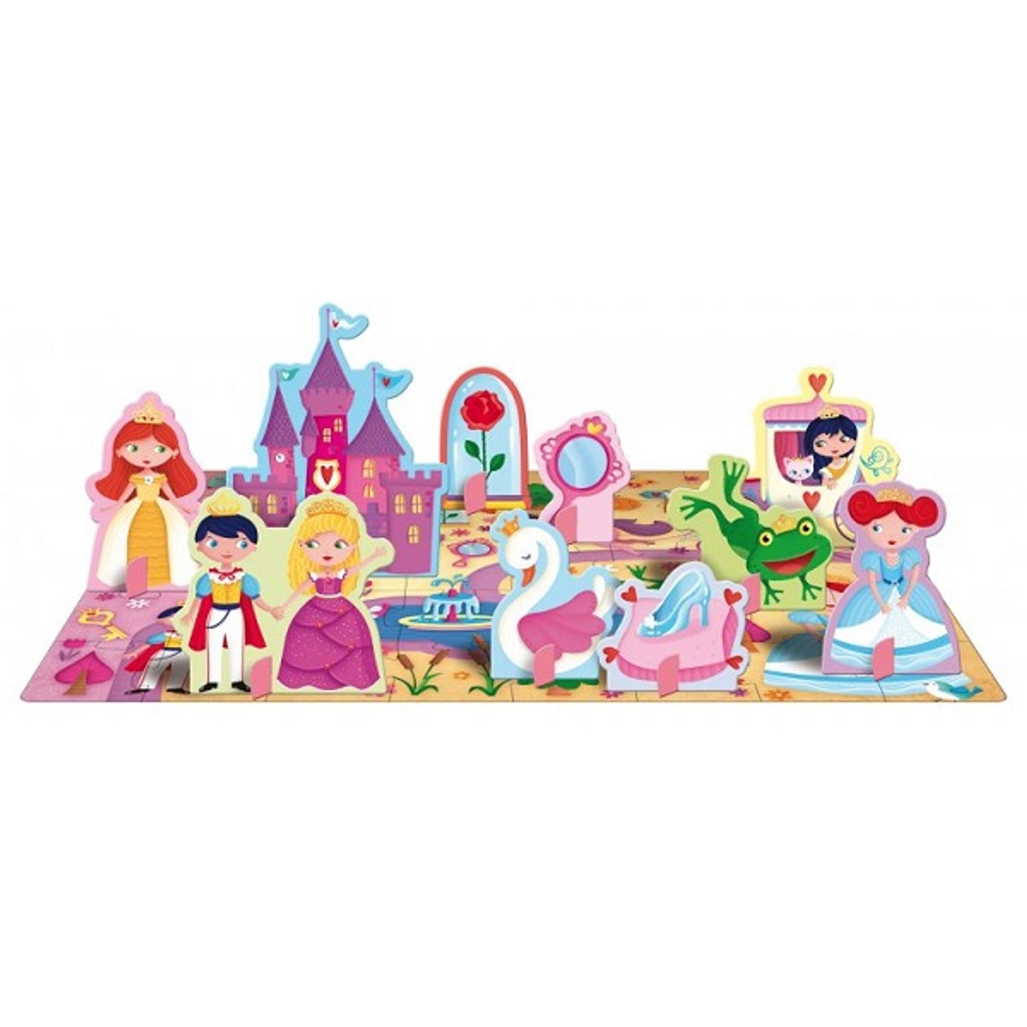 Puzzle  40 piese cu carte si figurine &ndash; Printese, Sassi fotografia produsului View 3 L