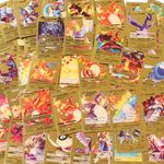 Set cartonase Pokemon IdeallStore&reg;, Gold GTX, editie de colectie, 55 bucati, aurii fotografia produsului View 10 S