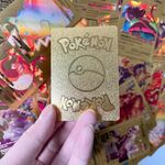 Set cartonase Pokemon IdeallStore&reg;, Gold GTX, editie de colectie, 55 bucati, aurii fotografia produsului View 11 S