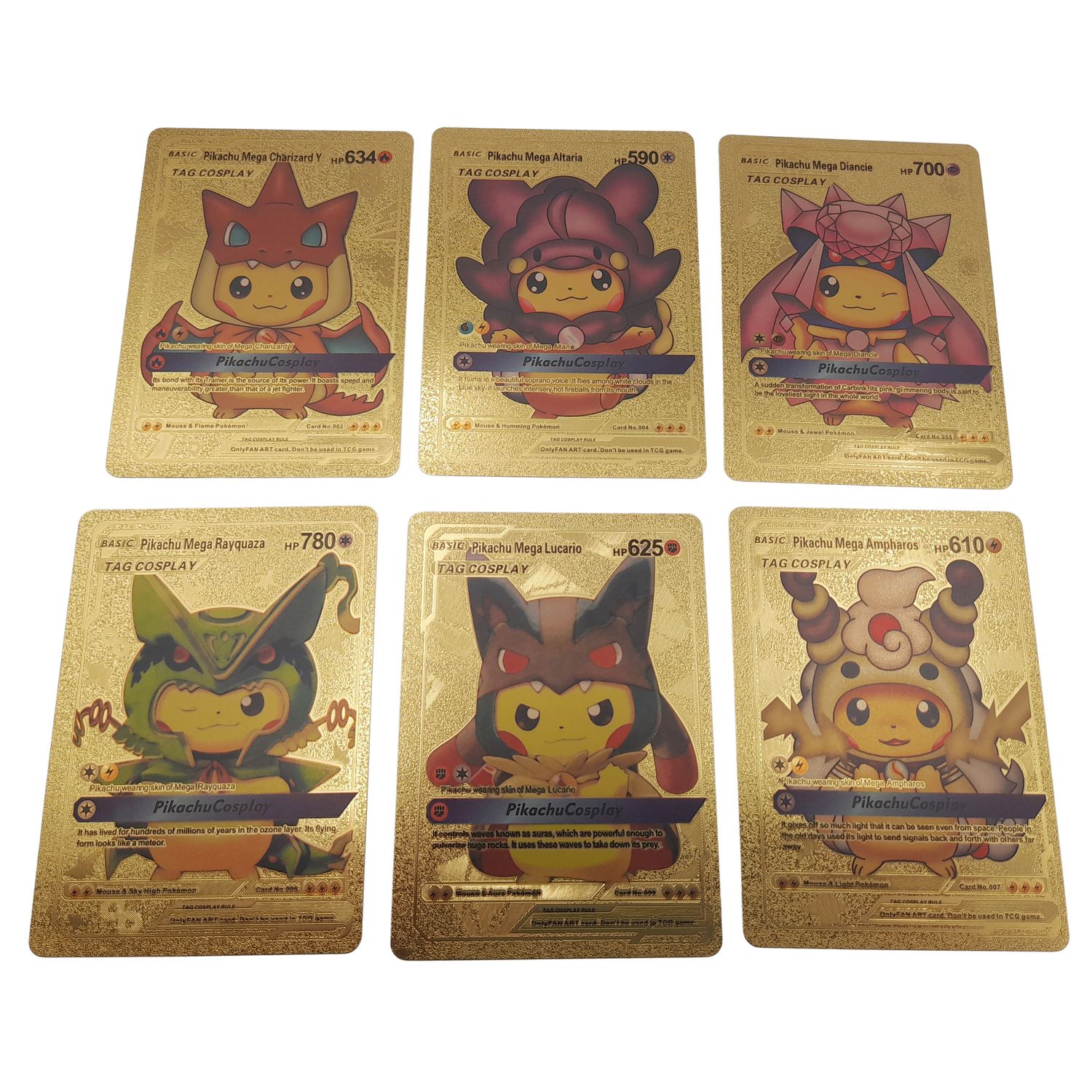 Set cartonase Pokemon IdeallStore&reg;, Gold GTX, editie de colectie, 55 bucati, aurii fotografia produsului View 7 L