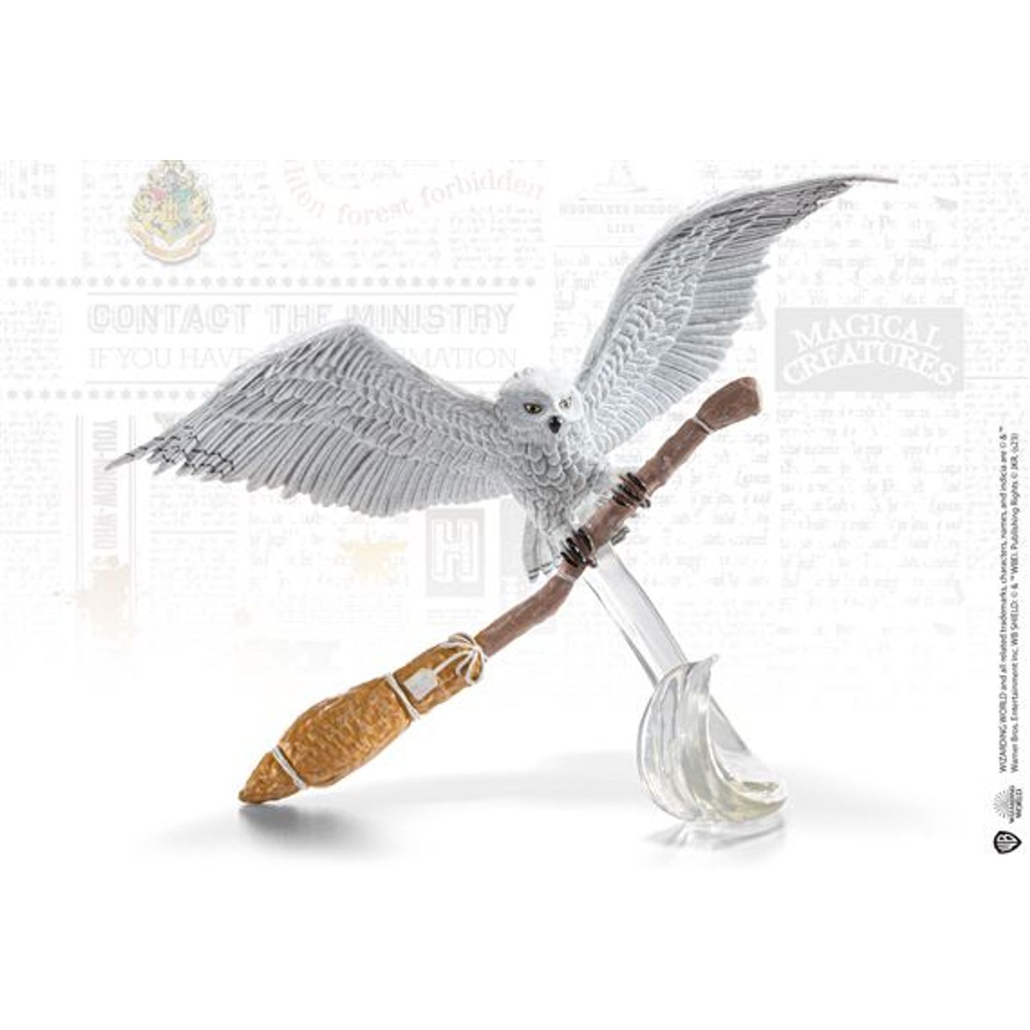 Figurina de colectie Harry Potter IdeallStore&reg;, Friend Hedwig, 15.5 cm, suport inclus fotografia produsului View 6 L