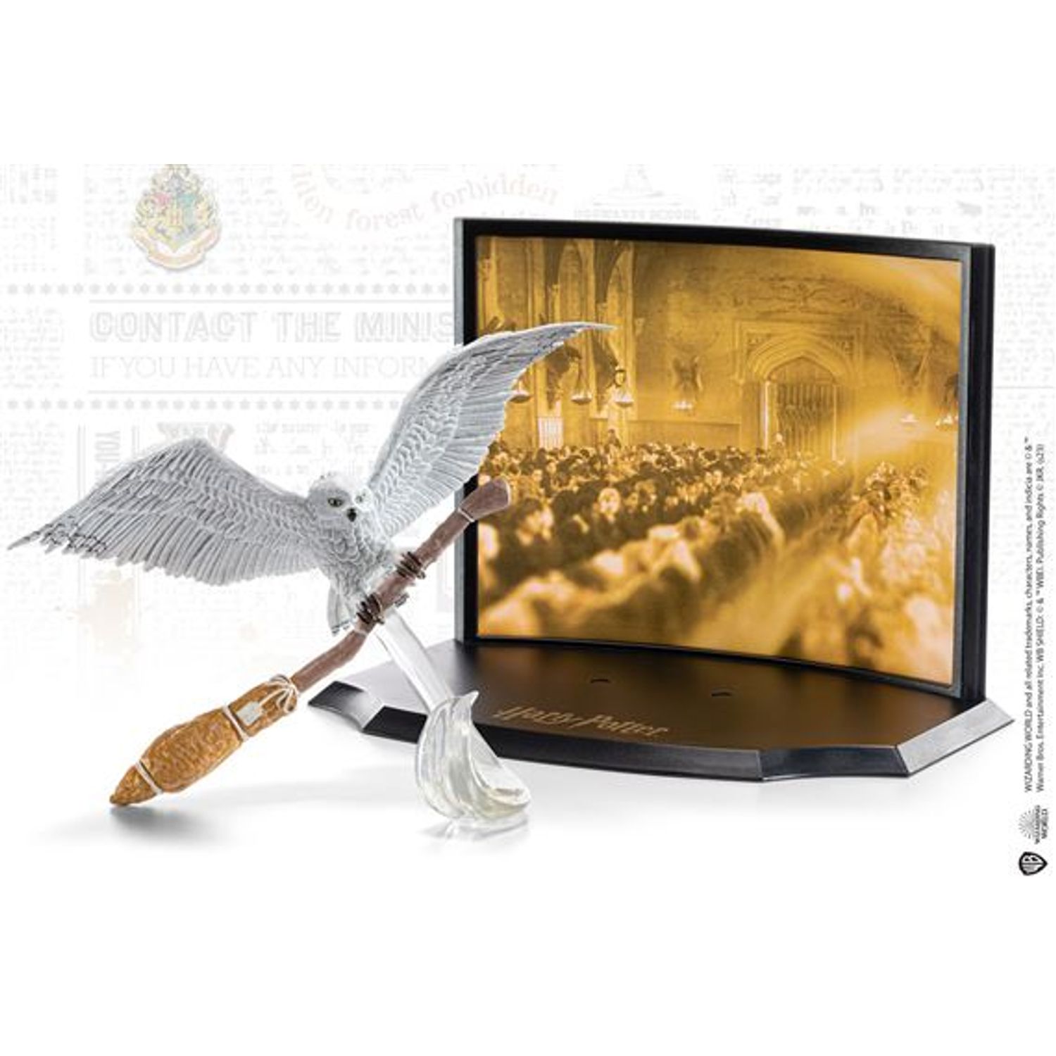 Figurina de colectie Harry Potter IdeallStore&reg;, Friend Hedwig, 15.5 cm, suport inclus fotografia produsului View 5 L