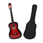 Chitara clasica din lemn 95 cm, clasic red, husa nylon cadou fotografia produsului
