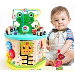 Centru de activitati din lemn, multifunctional cu 10 activitati fotografia produsului