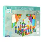 Set de constructie din lemn, 100 piese, Smart Town Blocks fotografia produsului View 2 S