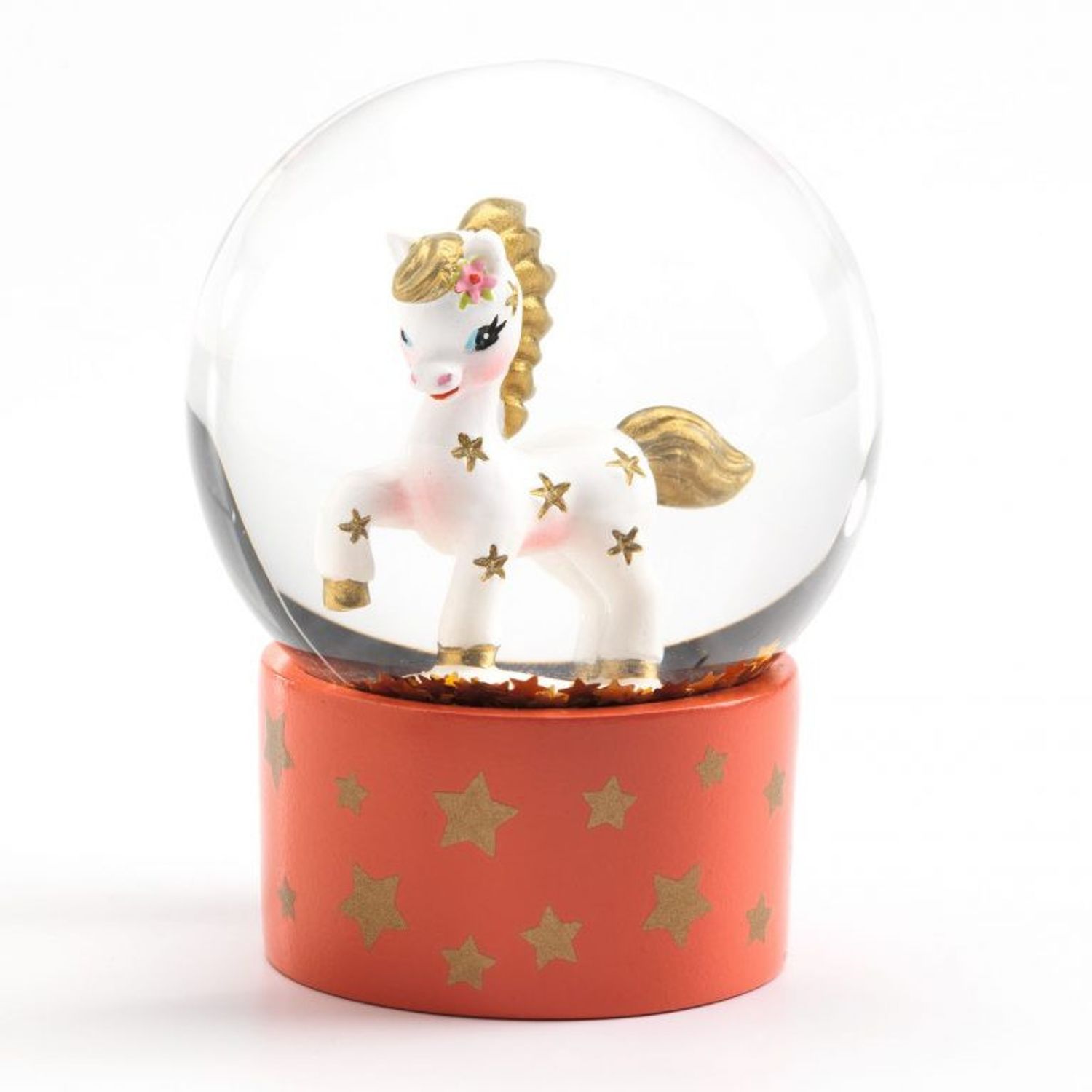 Mini glob de zapada, cu sclipici, model Unicorn, Djeco fotografia produsului