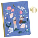 Agenda Cecile, 48 pagini liniate, caiet de notite cu ilustratii florale delicate, 120 g/m&sup2; fotografia produsului View 2 S