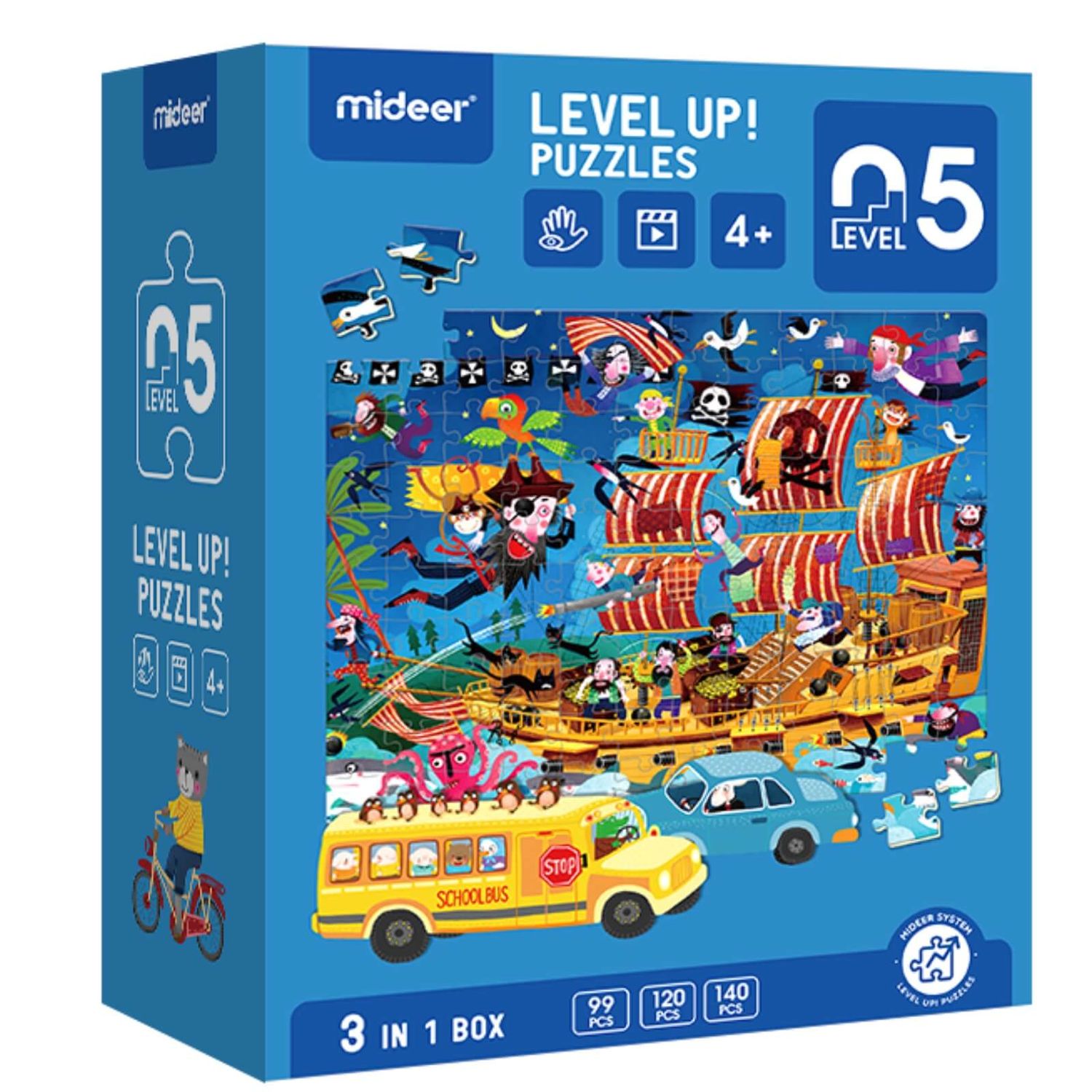 Puzzle nivel 5, mediu, Tur de explorare, 3 cutii incluse fotografia produsului