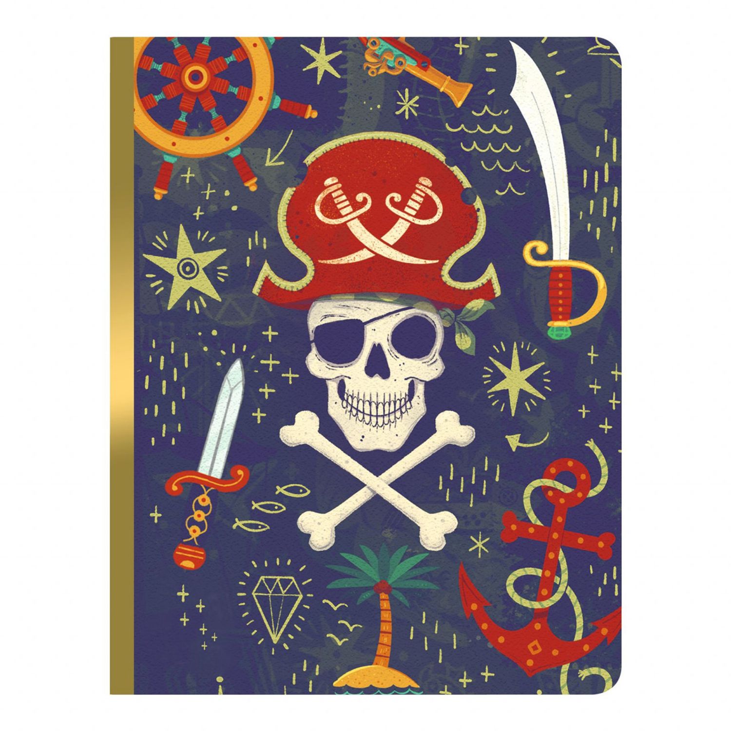 Agenda Steve, 48 pagini liniate, caiet de notite cu ilustratii pirati, 120 g/m&sup2; fotografia produsului