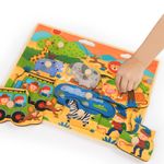 Puzzle Incastru din Lemn cu Maner, Animale Salbatice fotografia produsului View 2 S