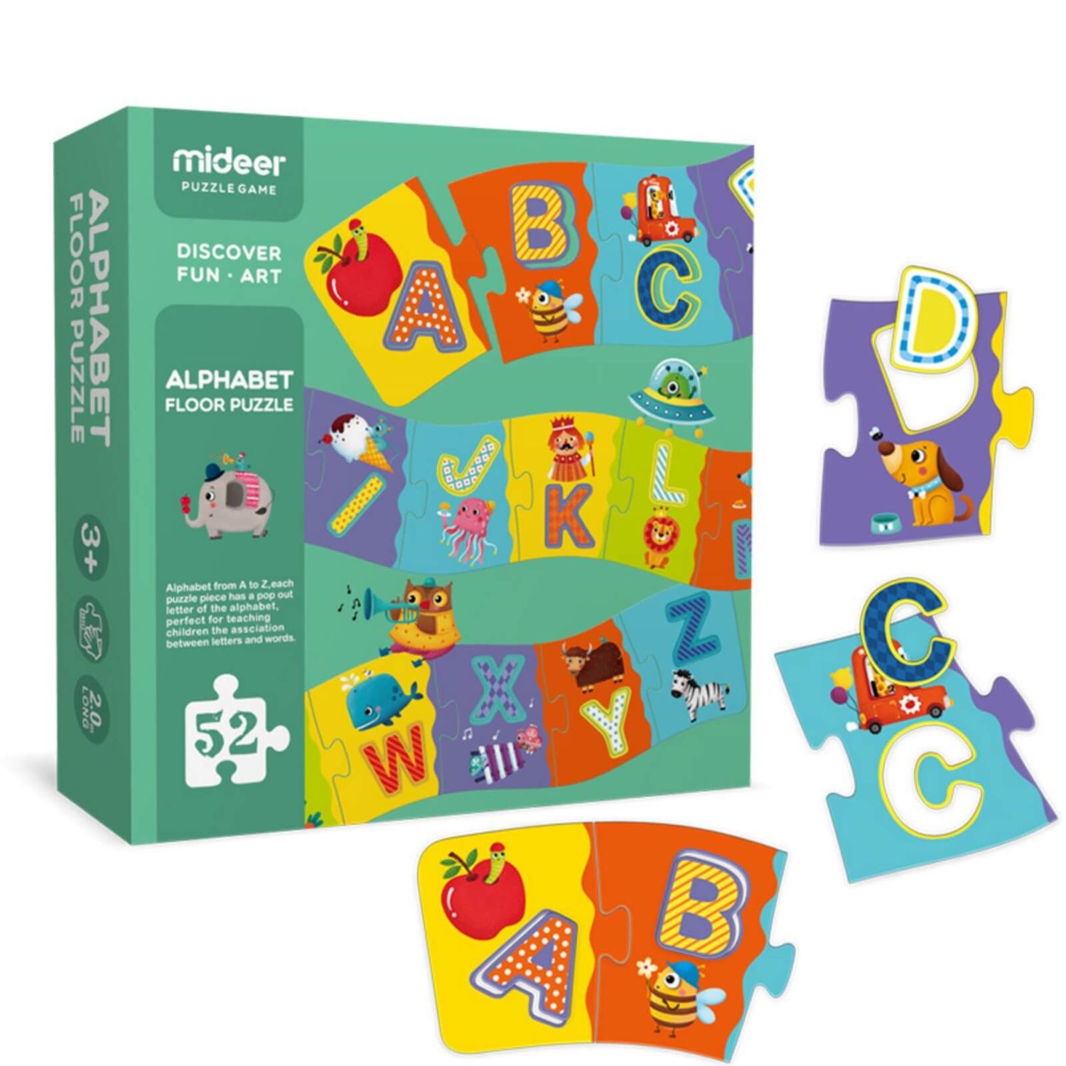 Alfabet - Puzzle pentru Podea cu Litere si 52 de piese fotografia produsului