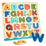 Puzzle Litere Magnetice Alfabet din Lemn fotografia produsului