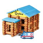 Joc de Construit, Spital, Puzzle cu 240 piese din lemn fotografia produsului View 2 S