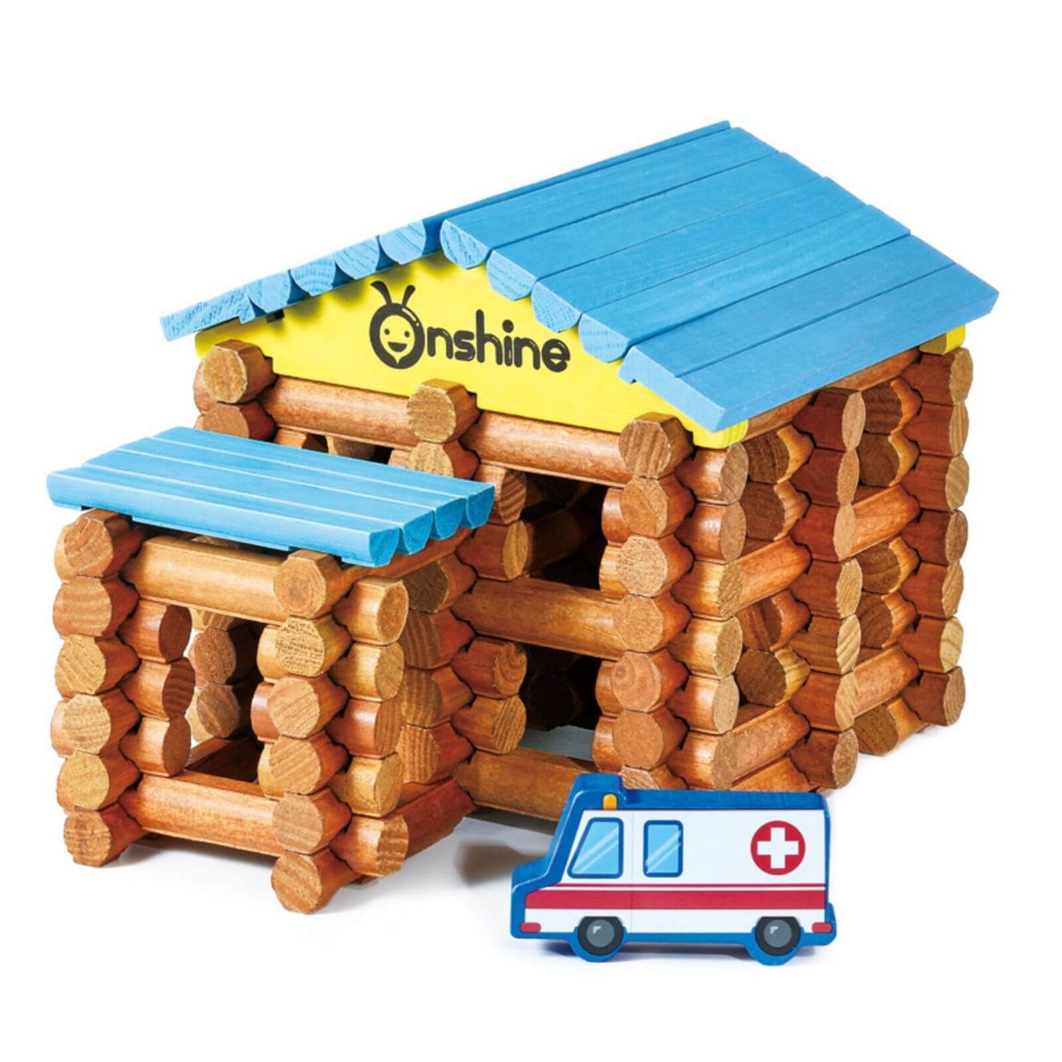 Joc de Construit, Spital, Puzzle cu 240 piese din lemn fotografia produsului View 2 L