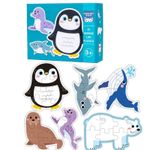 Puzzle copii cu piese mari, Animale Marine, Set 6 puzzle-uri fotografia produsului