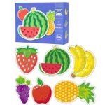 Puzzle copii cu piese mari, Fructe, Set 6 puzzle-uri fotografia produsului