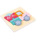 Masina de constructii - Puzzle incastru din lemn fotografia produsului