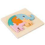 Elefant - Puzzle incastru din lemn fotografia produsului