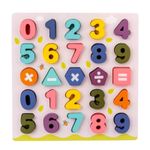 Puzzle din lemn cu cifre si operatii matematice fotografia produsului