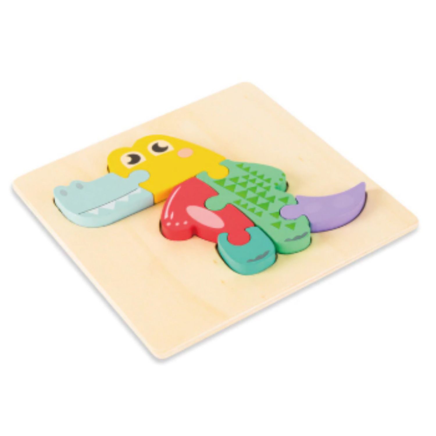 Crocodil - Puzzle incastru din lemn fotografia produsului