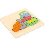 Buldozer - Puzzle incastru din lemn fotografia produsului