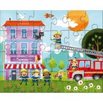 Statia de Pompieri, Set 3 jocuri puzzle cu 24 piese pentru copii fotografia produsului View 2 S