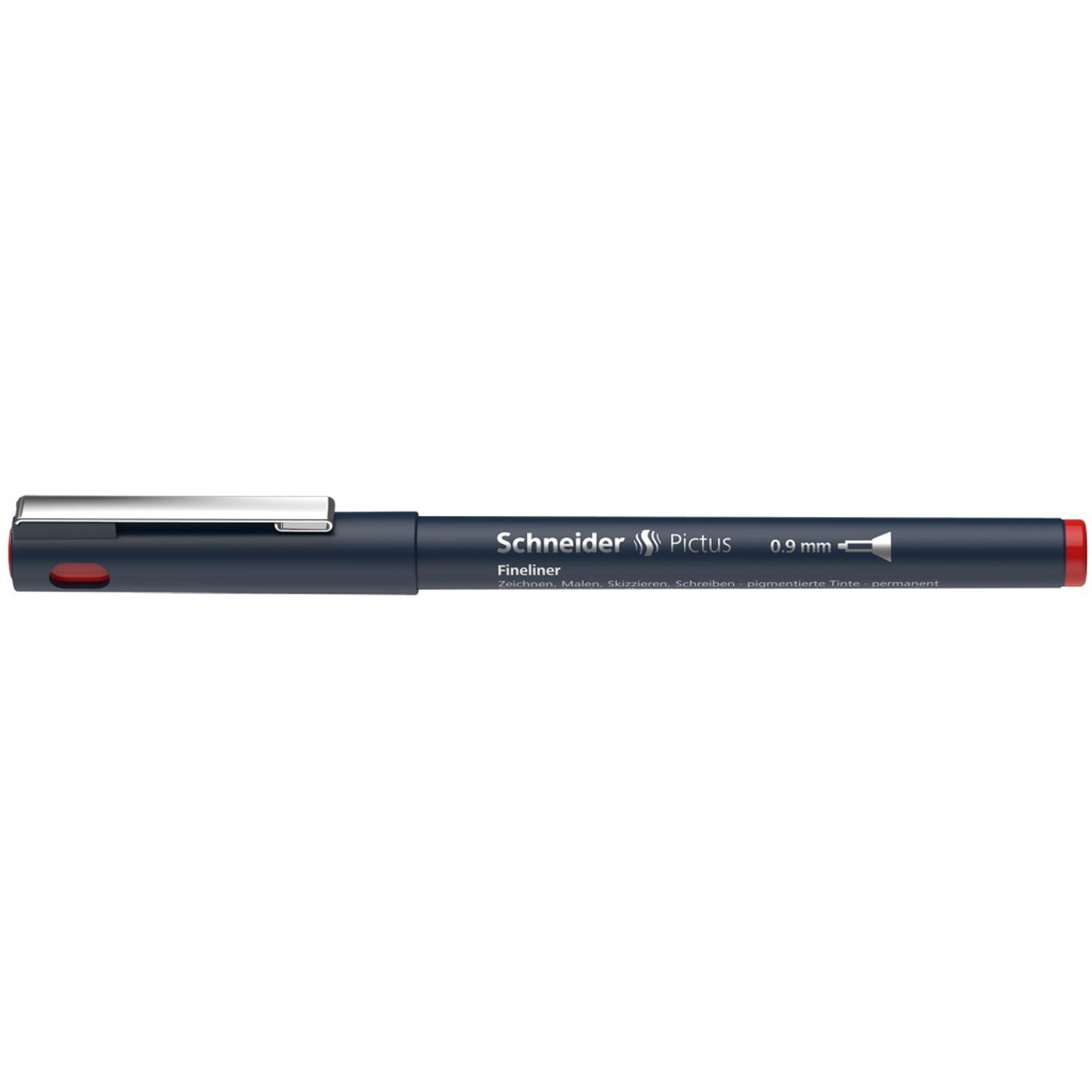 Fineliner Schneider Pictus 0,9 mm, Rosu fotografia produsului