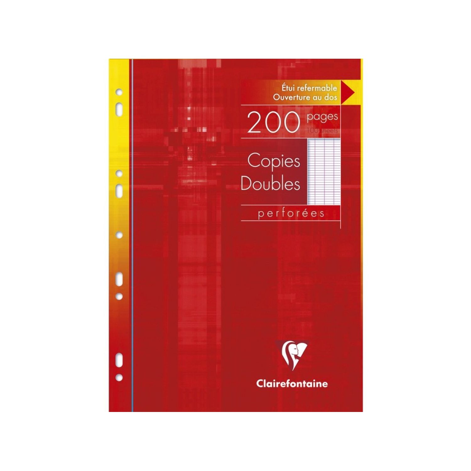 Coli albe duble A4 multiperforate, metric, 100 file, Clairefontaine fotografia produsului