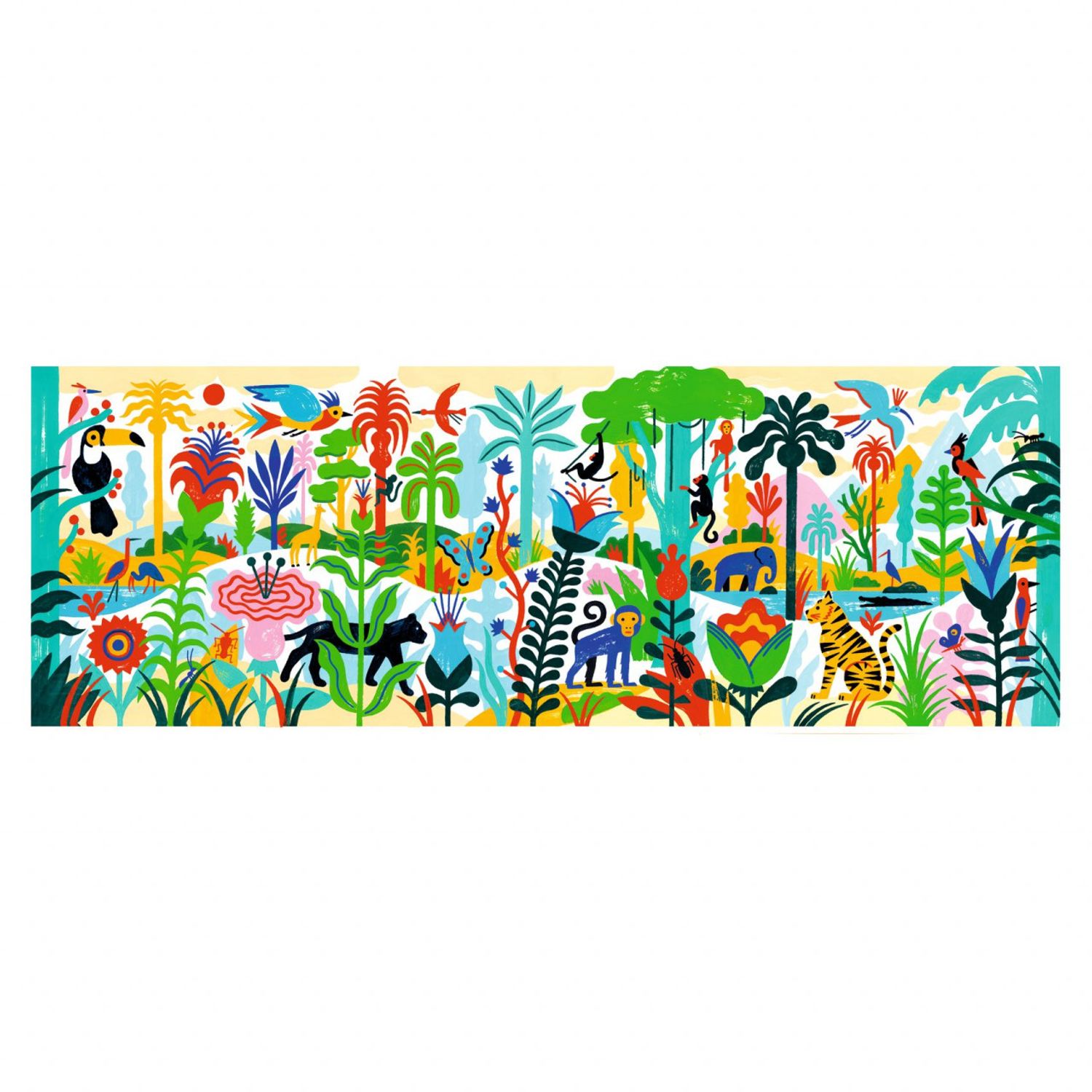 Puzzle Galerie, Jungla, 100 piese, Djeco fotografia produsului View 2 L