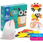 Joc din lemn tangram Ze Geoanimo fotografia produsului