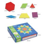 Joc Tangram cu 130 piese din lemn si modele fotografia produsului View 2 S