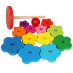 Turn Montessori din Lemn 13 piese curcubeu fotografia produsului View 2 S