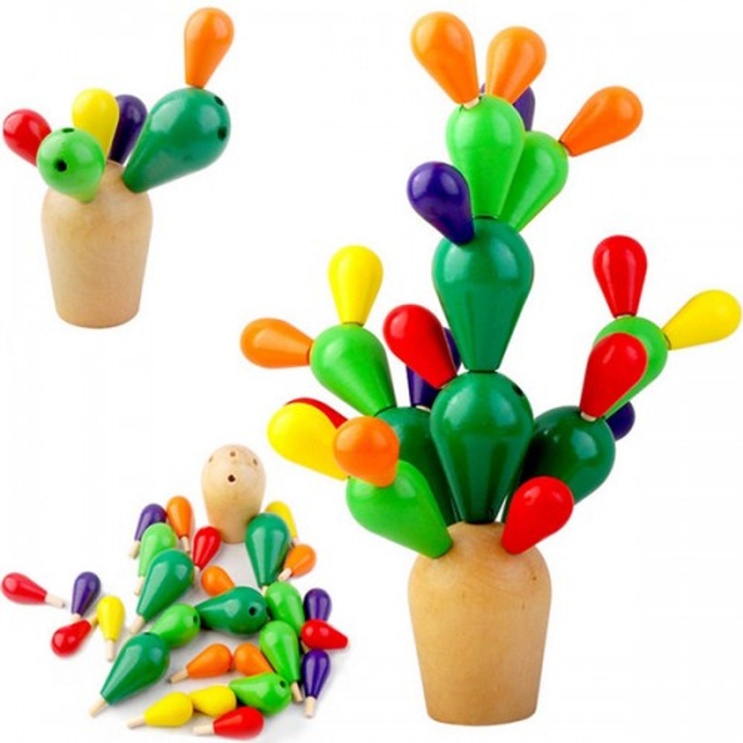 Cactus - Joc din lemn de constructie si echilibru fotografia produsului