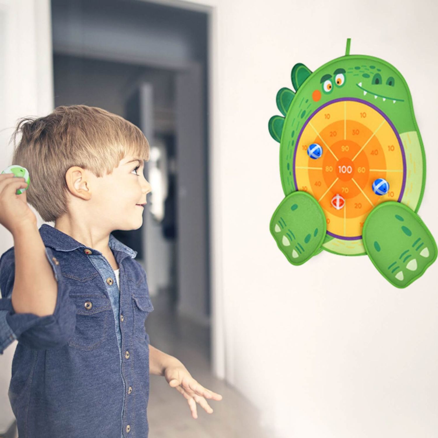 Joc Darts Scratch cu arici pentru copii, model Dinozaur fotografia produsului View 2 L