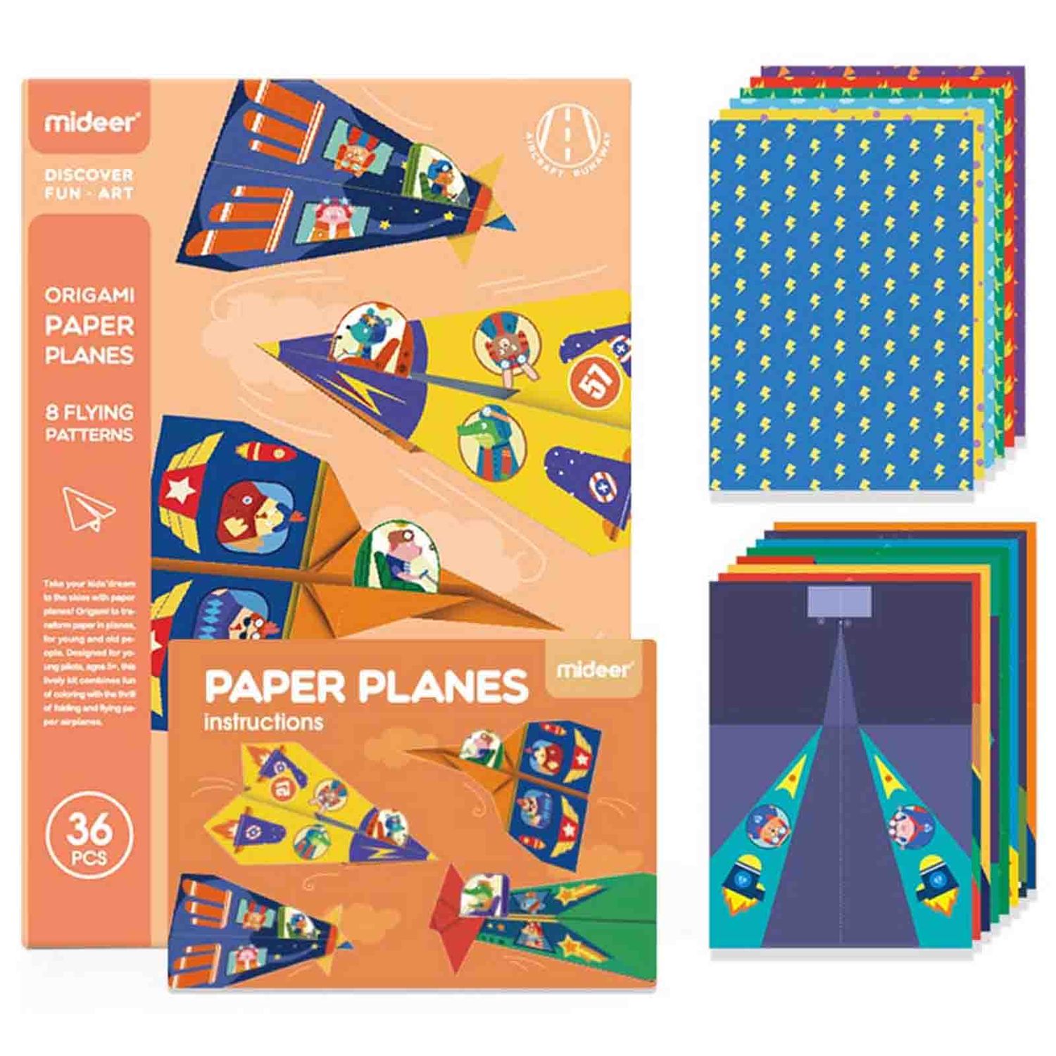Set creativ pentru copii, Origami, Avioane de hartie, 36 piese fotografia produsului View 2 L